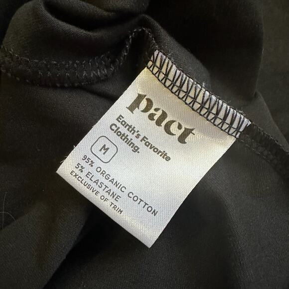 PACT Midi Tank Dress Black Sleeveless Asymmetric Stretch High Low Gothic - Picture 7 of 10